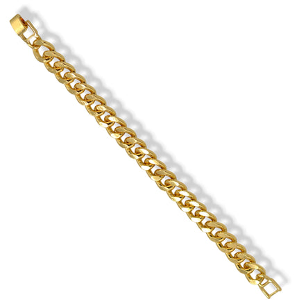 Gold Thick Curb Chain Bracelet 7.5"– Bold Statement Link Jewelry for Men & Women#HNB90465GD (XB15)