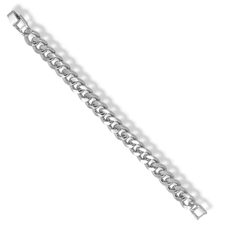 Silver Thick Curb Chain Bracelet 7.5"– Bold Statement Link Jewelry for Men & Women#HNB90465SL (XB15)