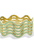 Gold & Mint Enamel Wave Bracelets (2.8" Diameter) – Set of 5 #SA-Q46 (AE3)