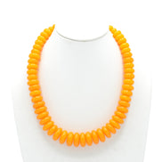Orange Chunky Resin Beads Necklace #FWNK-1704-103 (LE27)