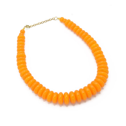 Orange Chunky Resin Beads Necklace #FWNK-1704-103 (LE27)