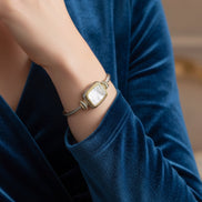 TWO TONE MOTHER OF PEARL CLASSIC CABLE BRACELET #12506BRMOP (FC5)