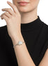 Designer-Style Heart Cable Bracelet Bangle – Two-Tone Gold & Silver Finish with Magnetic Clasp#4652BR (FA15)