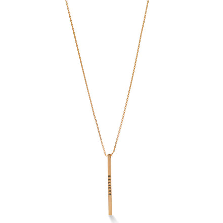 ROSE GOLD "BELIEVE" BAR PENDANT NECKLACE #N4465RG(OG16)