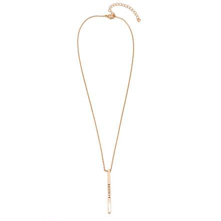 ROSE GOLD "BELIEVE" BAR PENDANT NECKLACE #N4465RG(OG16)