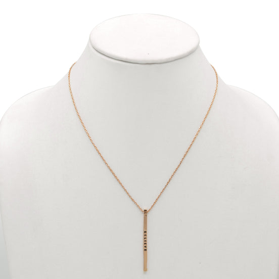 ROSE GOLD "BELIEVE" BAR PENDANT NECKLACE #N4465RG(OG16)