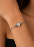 Clear Crystal Heart Cable Bracelet – 2.5" Diameter# 4110BR-CLEAR(FD17)