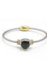 TWO TONE BLACK CRYSTAL CLASSIC CABLE BRACELET# 4110BR-JET(FD18)