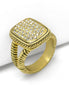 GOLD CRYSTAL RING #12504R-GPV