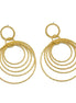 Gold circle drop earrings# SQ321-180172G (GD14)