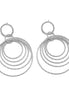 Silver circle drop earrings# SQ321-180172S(GE13)