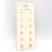 ROSE GOLD GRADUATED SET OF 6 STUD EARRINGS #SWKK-12002RG (HF5)