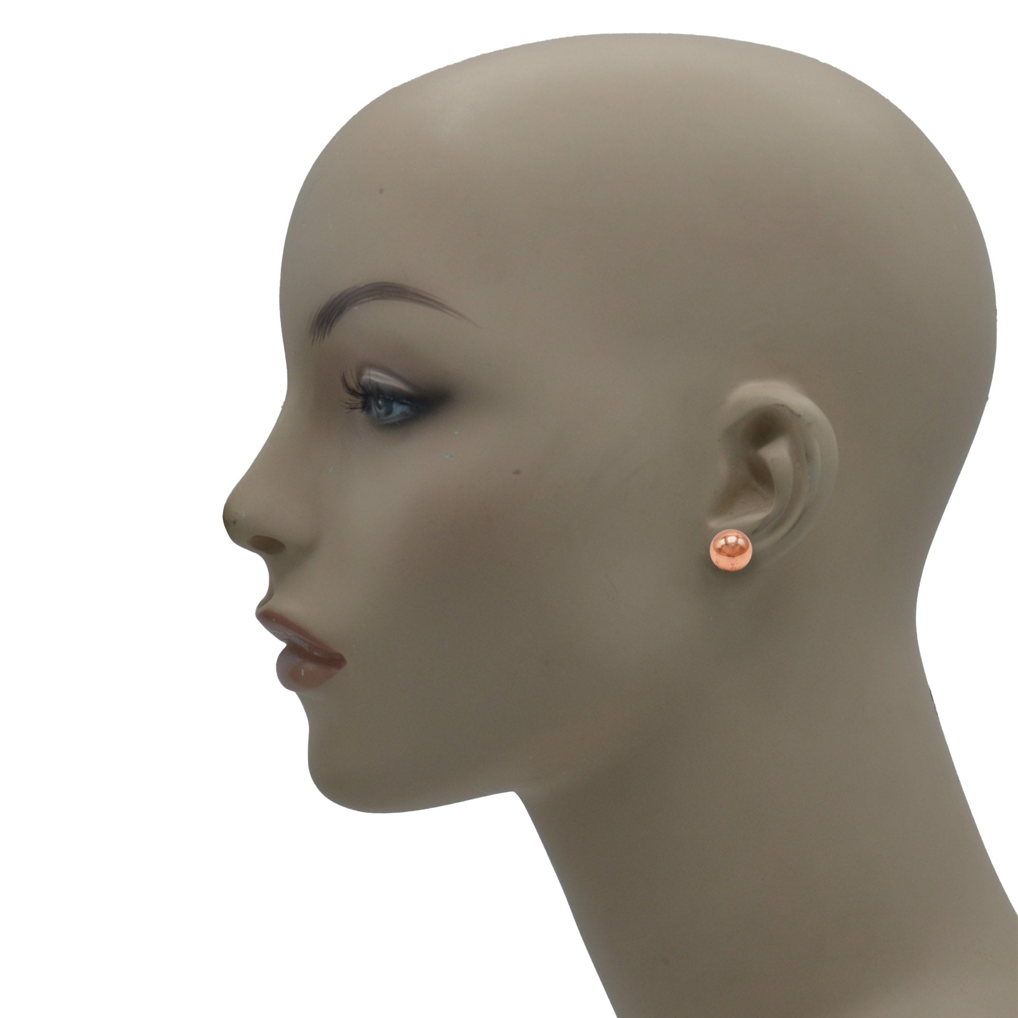 ROSE GOLD GRADUATED SET OF 6 STUD EARRINGS #SWKK-12002RG (HF5)