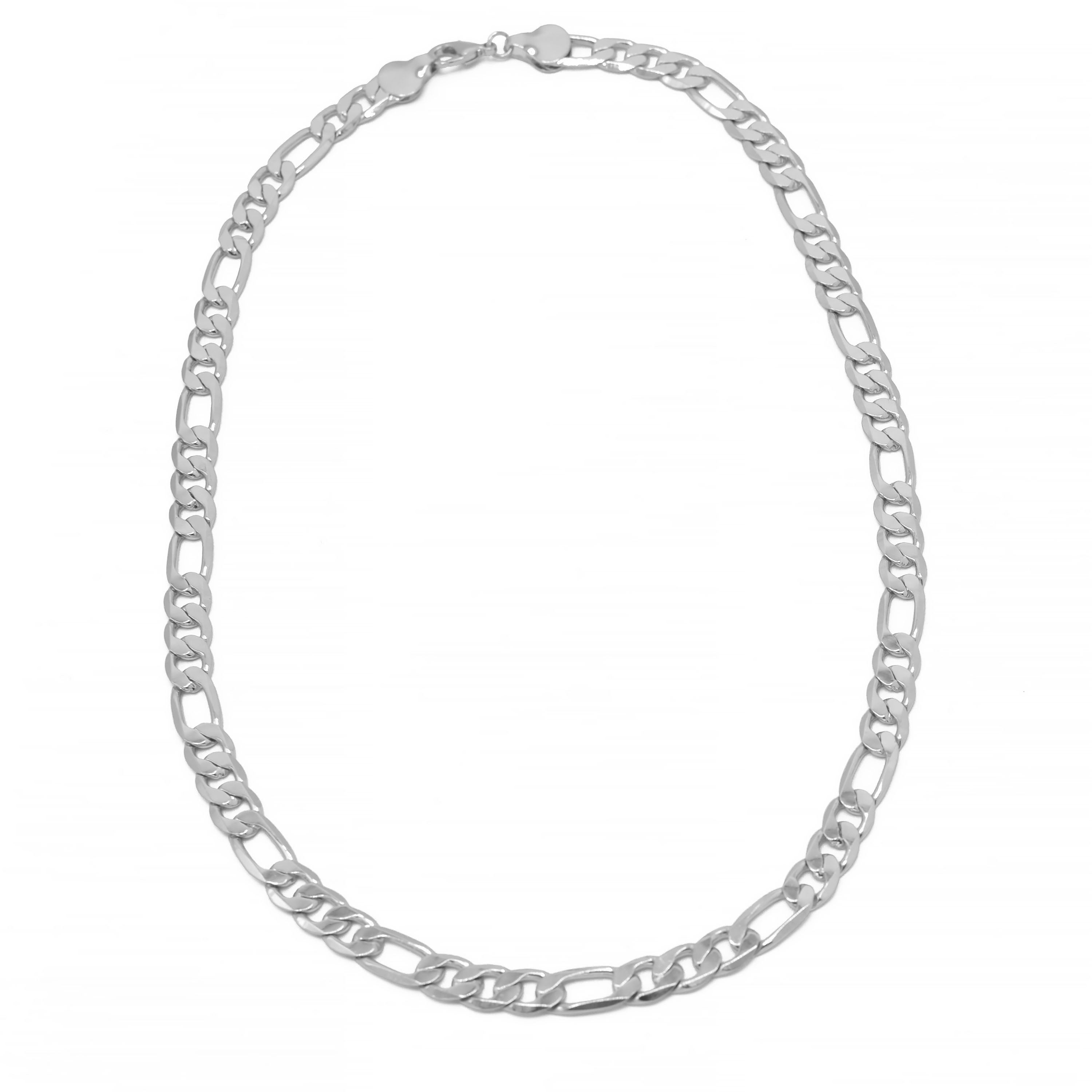 HNN89318 Silver Italian Cuban link chain necklace(OA15/HC11)