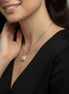 TWO TONE PAVE SQUARE CRYSTAL ENGRAVED PENDANT WITH BOX CHAIN NECKLACE #83015EH(FF9)