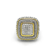 TWO-TONE CRYSTAL RING #83015R-ASSORTED(EC7)