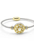 TWO TONE PEARL CLASSIC MAGNETIC CLASP CABLE BRACELET#10939BR-PRL (FE22)