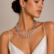 Shiny Gold Link chain Necklace  #FW1202754 (RC15/KG4)