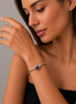 Amethyst Heart Crystal Cable Bracelet – 2.5" Diameter#4110BR-AM(FD14)