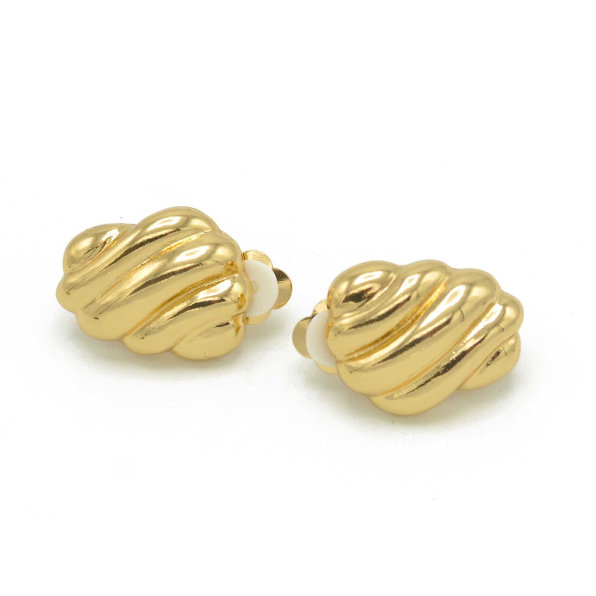 GOLD CLIP-ON EARRINGS #SQ09131ECG
