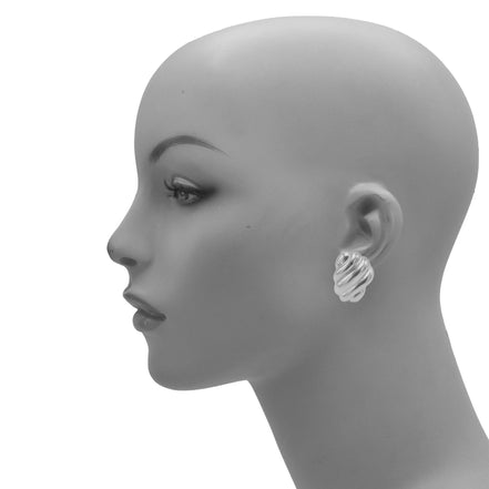 RHODIUM CLIP-ON EARRINGS #SQ09131ECR (GF1/KF4)