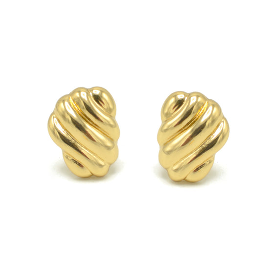 GOLD CLIP-ON EARRINGS #SQ09131ECG
