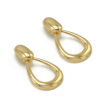 God Teardrop Clip-On Earrings #SQ8642G (ME16)