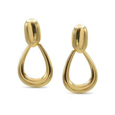 God Teardrop Clip-On Earrings #SQ8642G (ME16)