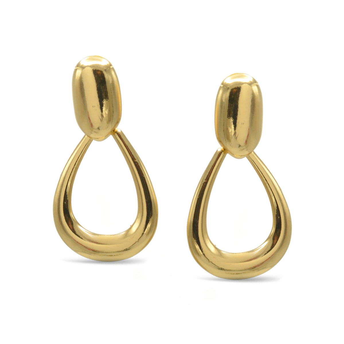 God Teardrop Clip-On Earrings #SQ8642G