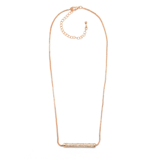 ROSE GOLD BAR NECKLACE# SQ20190132BRG (NC5)