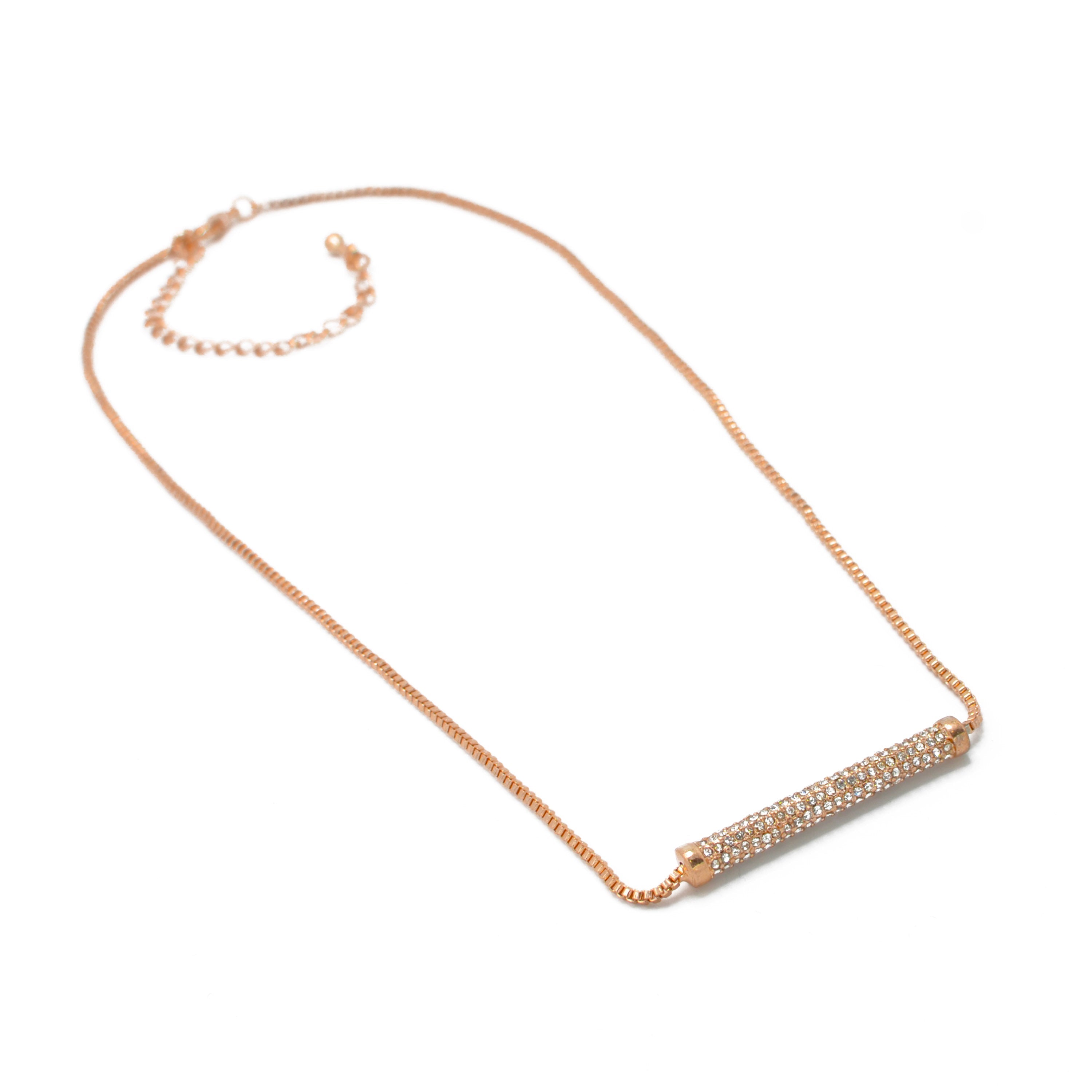 ROSE GOLD BAR NECKLACE# SQ20190132BRG (NC5)