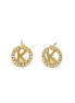 GOLD INITIAL K EARRINGS# SQ20190142K (ME9)