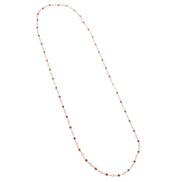 ROSE GOLD RED EVIL EYE CRYSTAL LONG NECKLACE #SQJGN031905 (AD6)