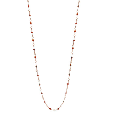 ROSE GOLD RED EVIL EYE CRYSTAL LONG NECKLACE #SQJGN031905 (AD6)