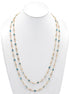 GOLD BLUE EVIL EYE AND CRYSTAL EXTRA LONG NECKLACE #SQJGN031905-1 (AF16-HC15)