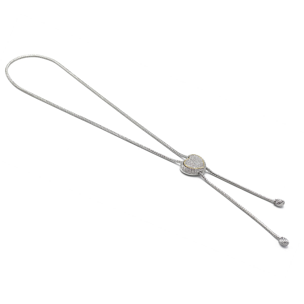 Adjustable Gold-Tone Heart Bolo Necklace – 30