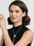 Adjustable Gold-Tone Heart Bolo Necklace – 30" Pavé Crystal Lariat #4653NK(FB16))