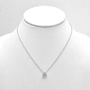 SILVER CRYSTAL PENDANT SHORT NECKLACE  #SQ260-060313 (NF7)