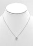 SILVER CRYSTAL PENDANT SHORT NECKLACE  #SQ260-060313 (NF7)