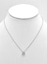 SILVER CRYSTAL PENDANT SHORT NECKLACE  #SQ260-060313 (NF7)