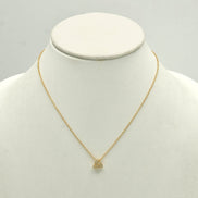 GOLD CRYSTAL PENDANT SHORT NECKLACE #SQ260-060313G (NF7/NH16)
