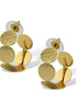Modern Gold Coin Cluster Hoop Earrings (1" Diameter)#SQ315-060328G (GA11/OF23)
