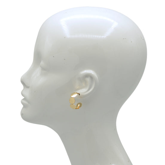 Modern Gold Coin Cluster Hoop Earrings (1" Diameter)#SQ315-060328G (GA11/OF23)