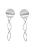 SILVER DROP STUD EARRINGS#SQ315-060330S (RD10/GA16)