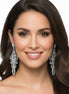 RHINESTONES CRYSTAL RHODIUM TASSEL DROP EARRINGS #SQXX-0701-0483RH (MD1)