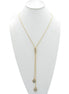GOLD CRYSTAL LONG TASSEL NECKLACE#SQ321-190707G (LC11)