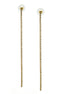 GOLD RHINESTONE DROP EARRINGS # SQGN-060010G (LF8)