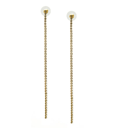 GOLD RHINESTONE DROP EARRINGS # SQGN-060010G (LF8)