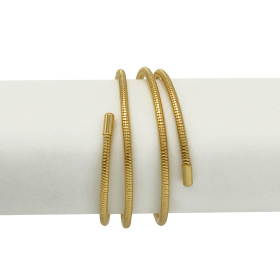GOLD MULTI ROW ADJUSTABLE SNAKE CHAIN BRACELET #SQGN-07020524G(RE27)