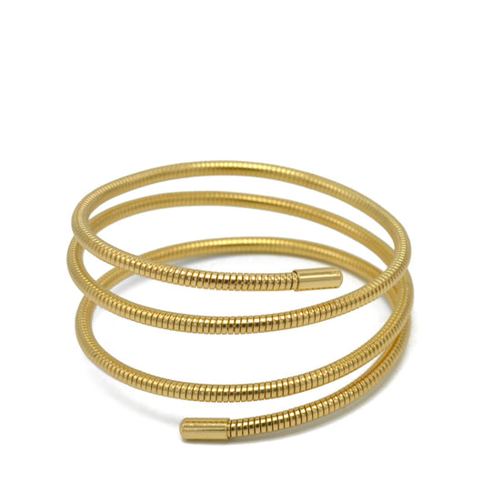 GOLD MULTI ROW ADJUSTABLE SNAKE CHAIN BRACELET #SQGN-07020524G(RE27)